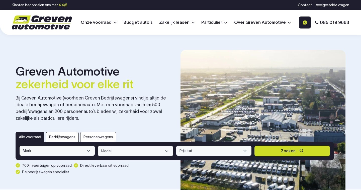 Screenshot van Greven Automotive